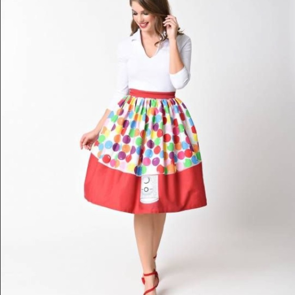 Rare Unique Vintage Gumball Machine Circle Skirt